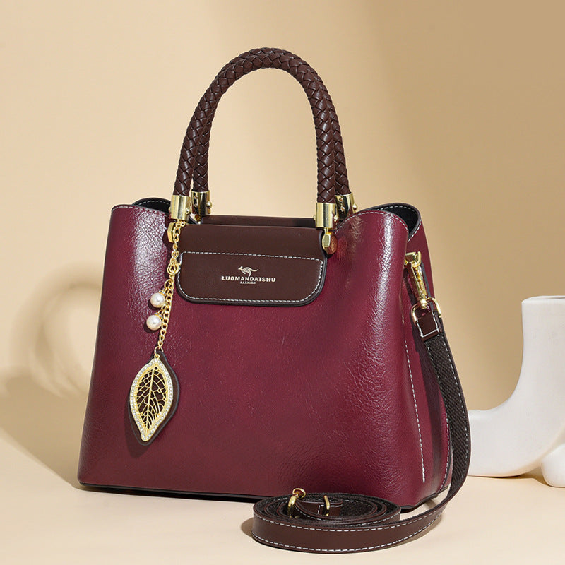 Women's Retro Oily Leather Large Capacity Versatile Tote Bags