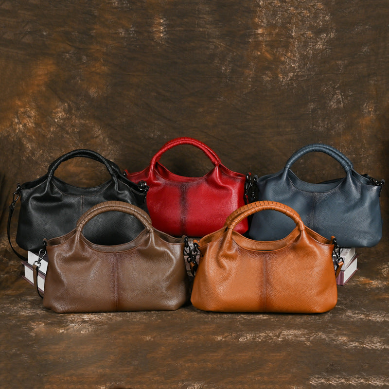 Women's Vintage Leather Soft Large Capacity Tote Bags
