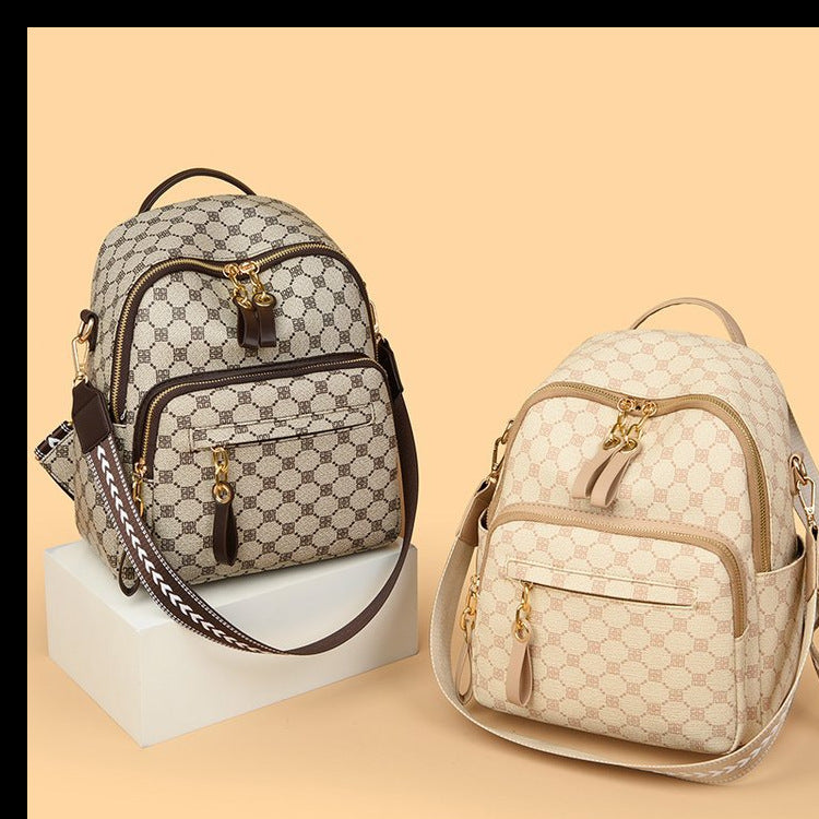 Women's Printed Stylish Versatile Soft Leather Backpacks