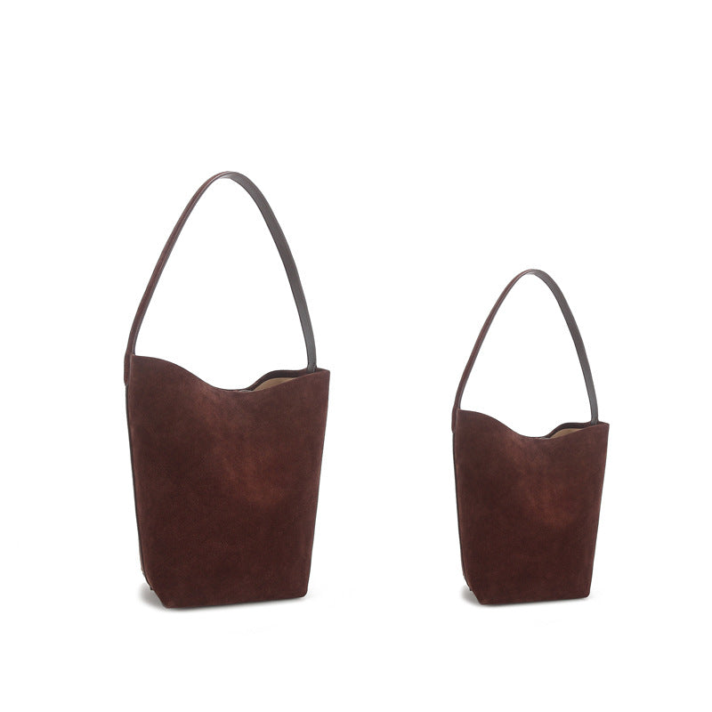 Women's Suede Leather Performance Large Capacity Commuter Shoulder Bags