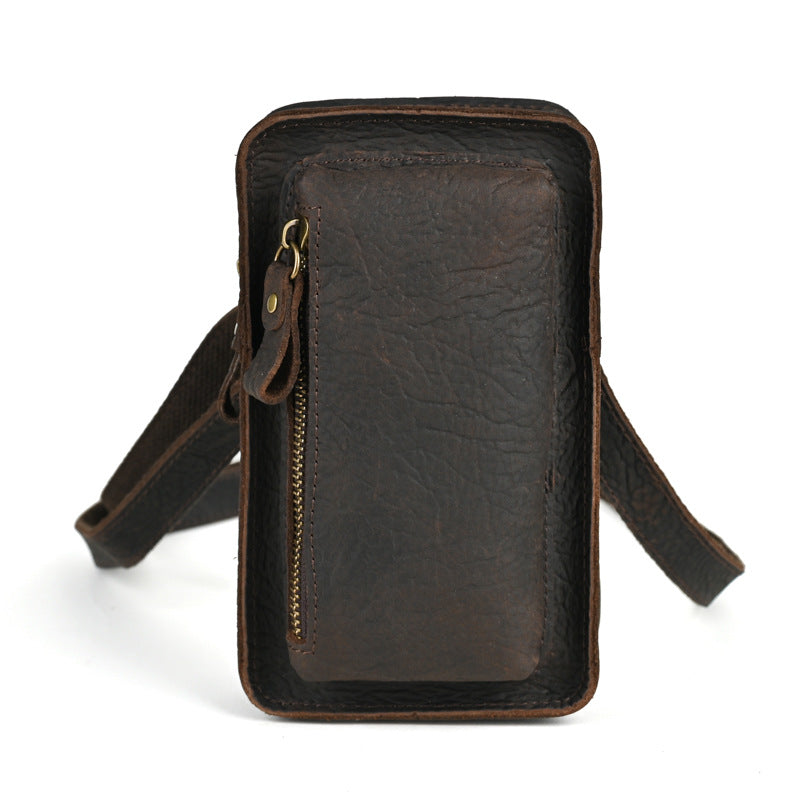 Men's Horse Leather Vintage For Mini Pure Men's Messenger Bags