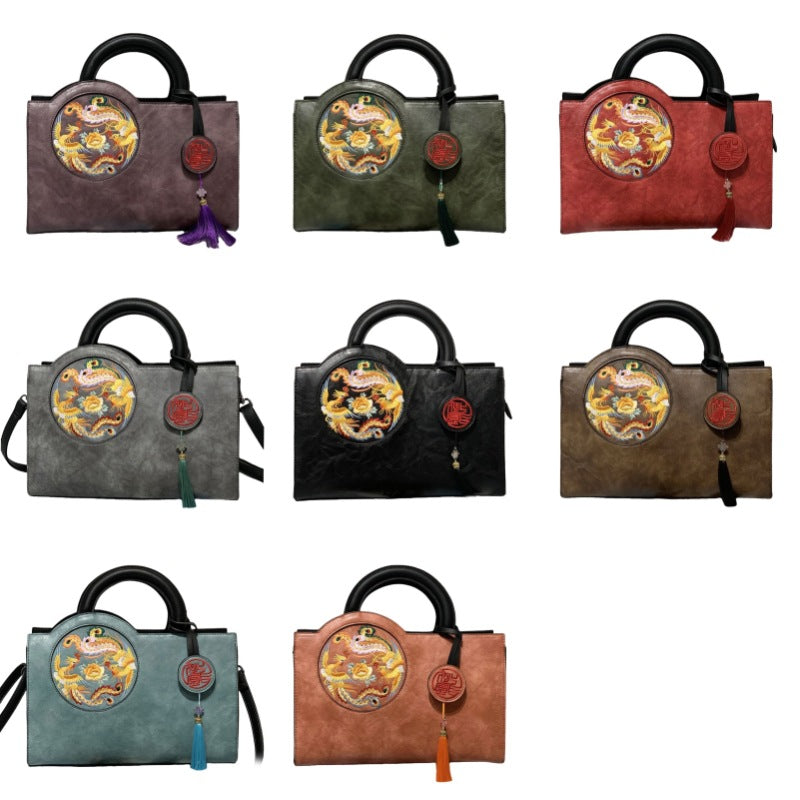 Women's Retro Chinese Style Embroidery With Cheongsam Handbags