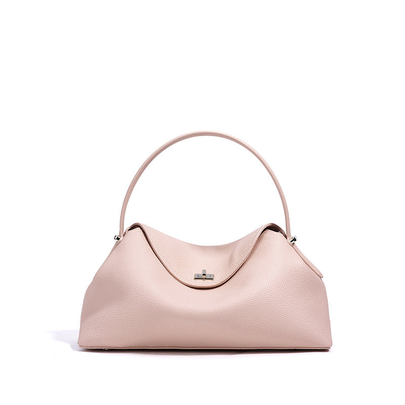 Women's Cowhide Large Capacity Niche High-grade Leather Handbags