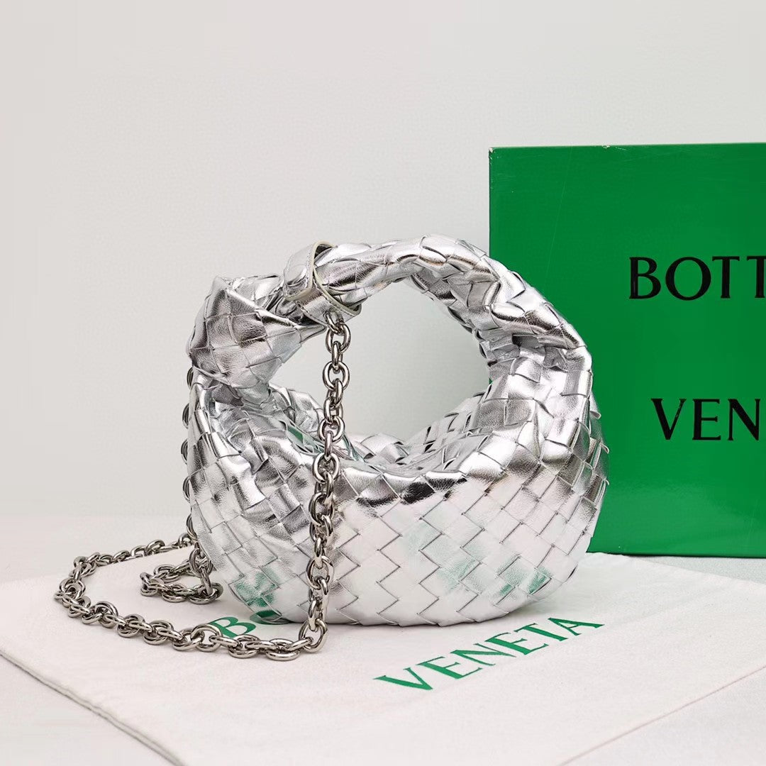 Summer Woven Croissant Knotted Clutch Light Bags