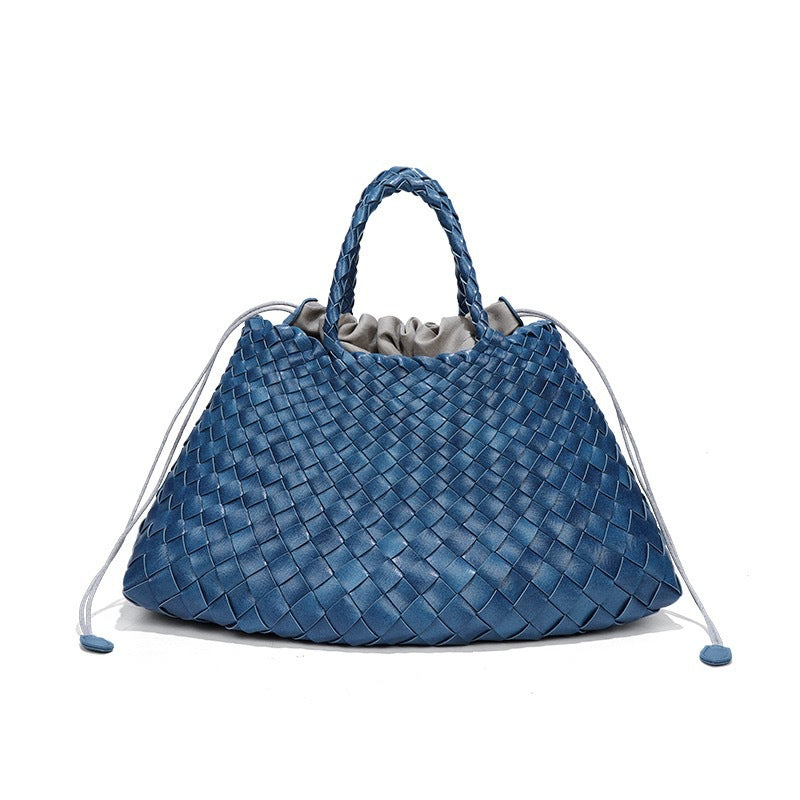 Women's Retro Hand-woven Niche Vegetable Basket Large Handbags