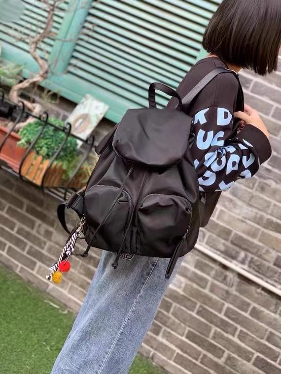 Women's Flip Drawstring Large Capacity Korean Style Backpacks