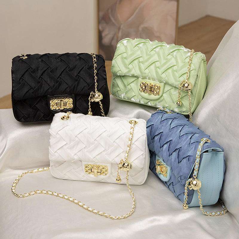 Women's Balls Silk Woven Summer Fat Twist Shoulder Bags