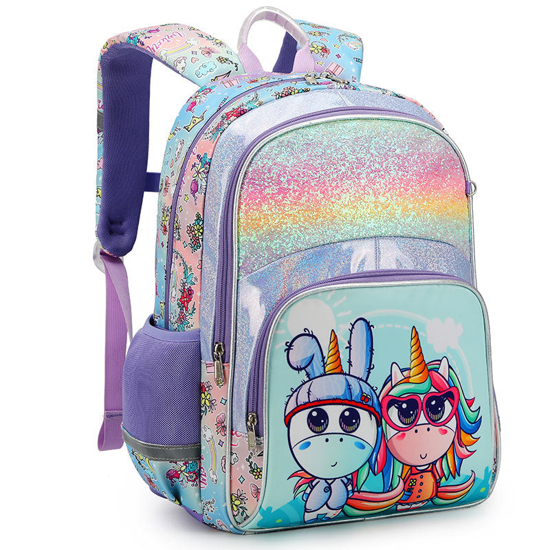 Grade Primary Rainbow Cartoon Cute Unicorn Elementary School Students' Schoolbags