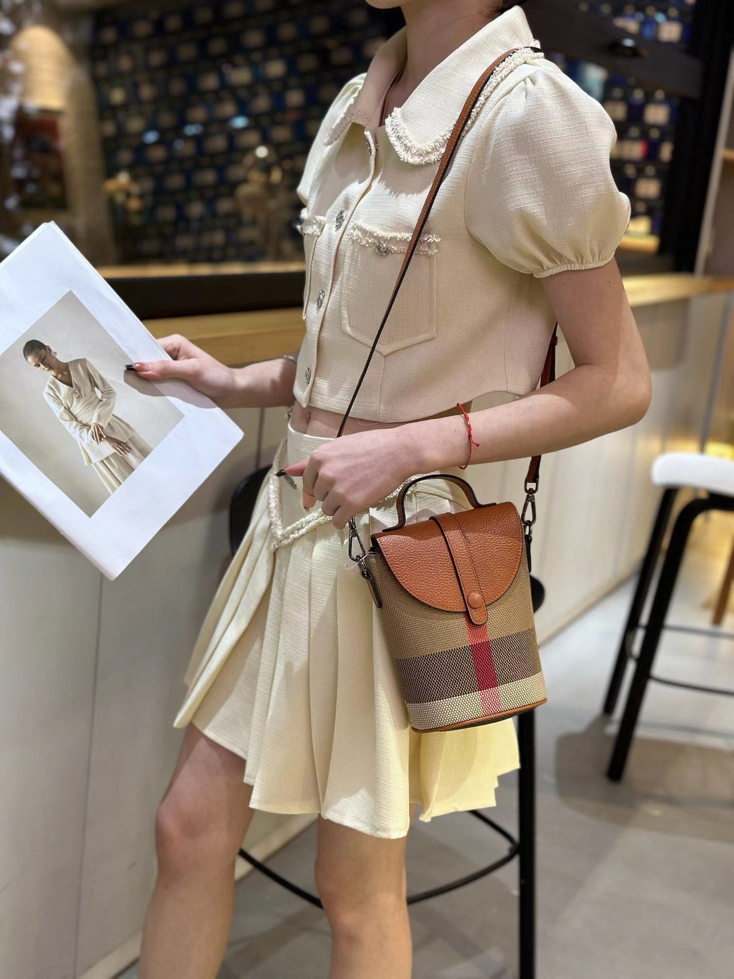 Women's Mobile Light Luxury Genuine Leather Lightweight Fashion Small Square Bags