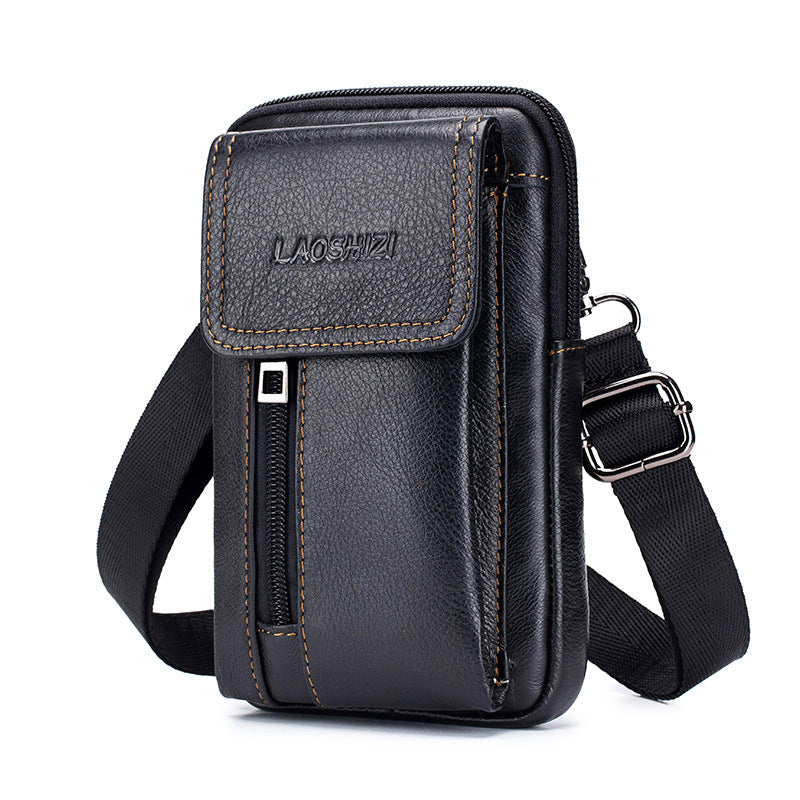 Men's Cowhide First Layer For Leather Men's Waist Packs