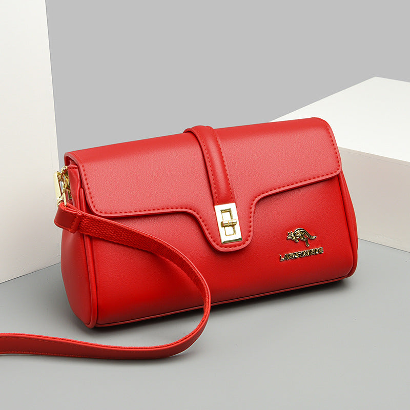 Simple Korean Style Soft Leather Flip Bags