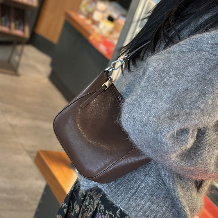 Women's Genuine Leather Niche Cow Light Luxury Design Crossbody Bags