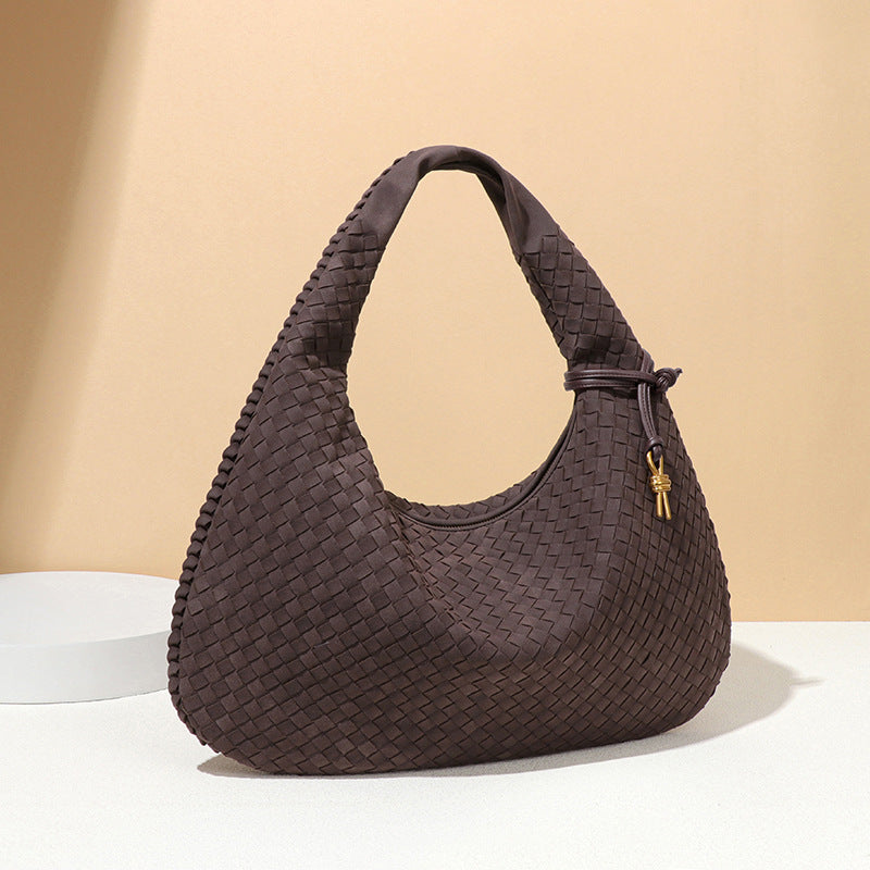 Dumpling Hand Commuter Underarm Vintage Deerskin Veet Armpit Bags