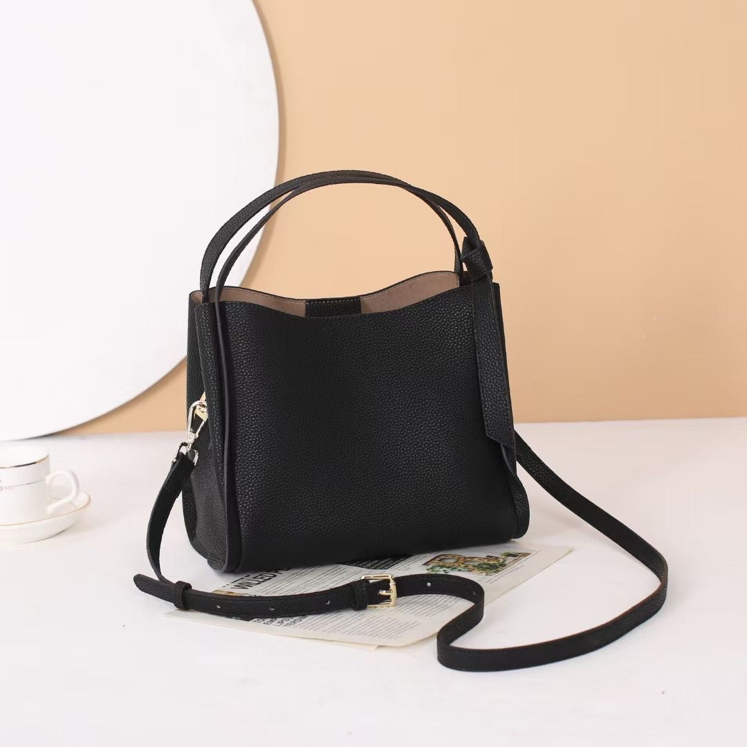 Women's Beautiful Genuine Leather Retro Portable Bucket Bags