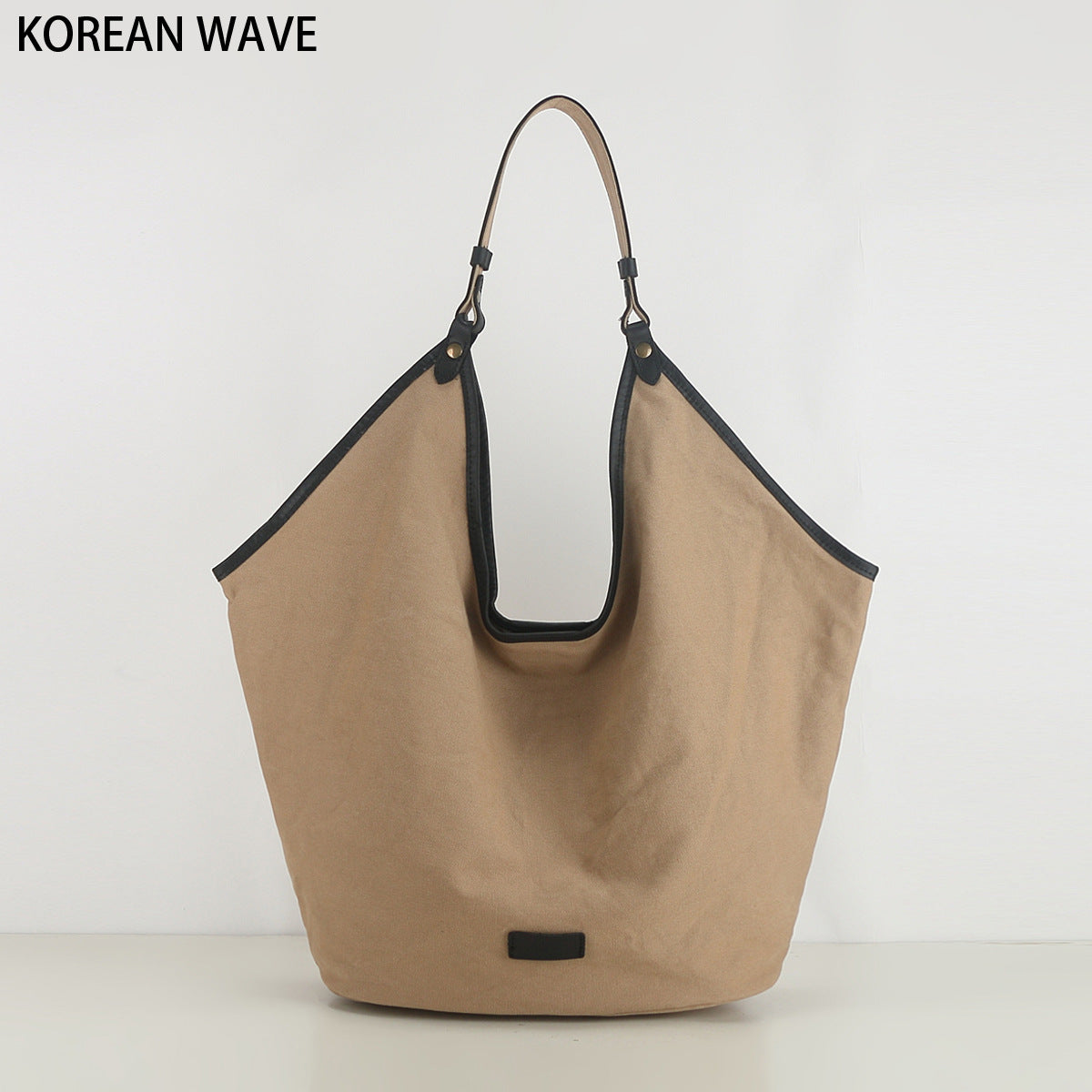 Women's Artistic Striped Canvas Simple Commute Large Shoulder Bags