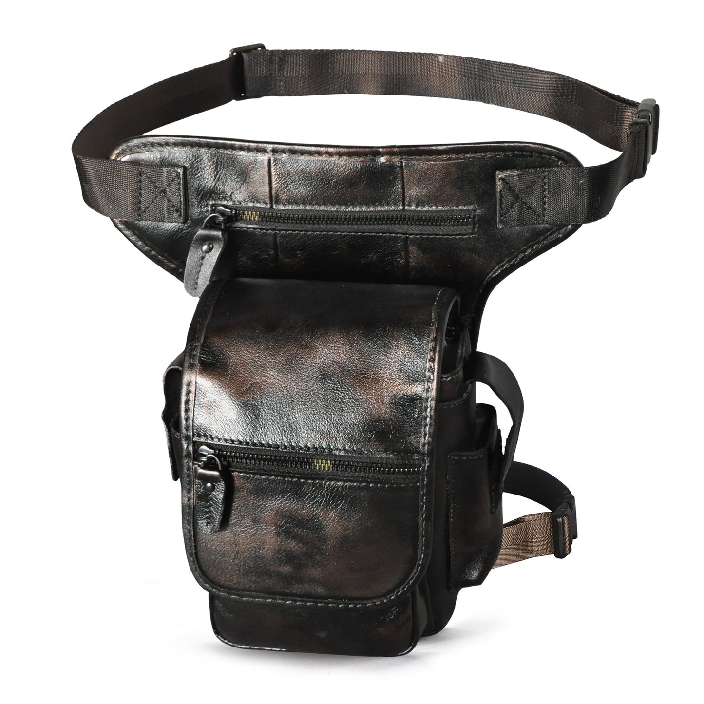 Men's Leather Cowhide Retro Trendy Cool Mobile Bags