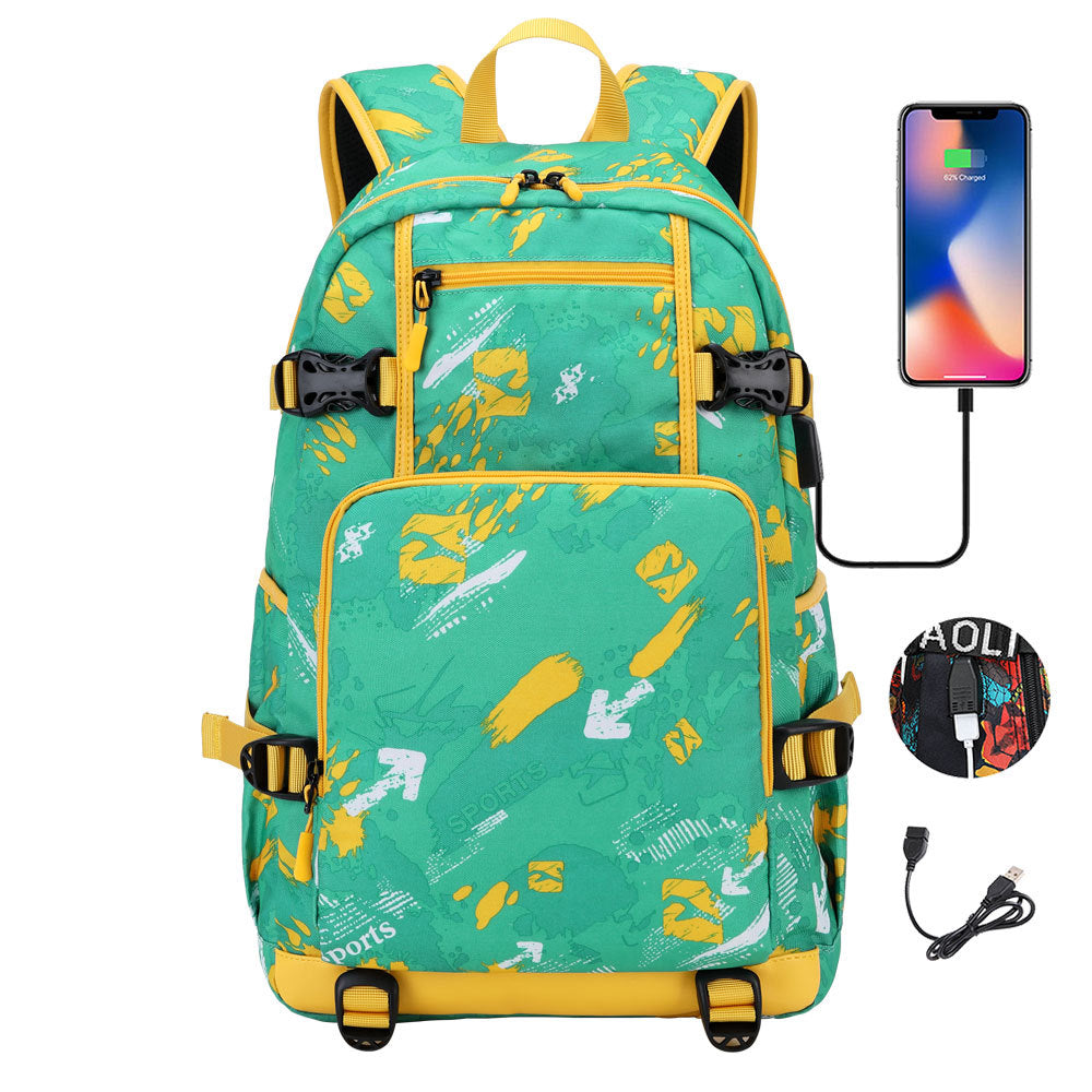 Women's & Men's & One Distribution Preferred Earphone Leisure Middle School Students' Schoolbags
