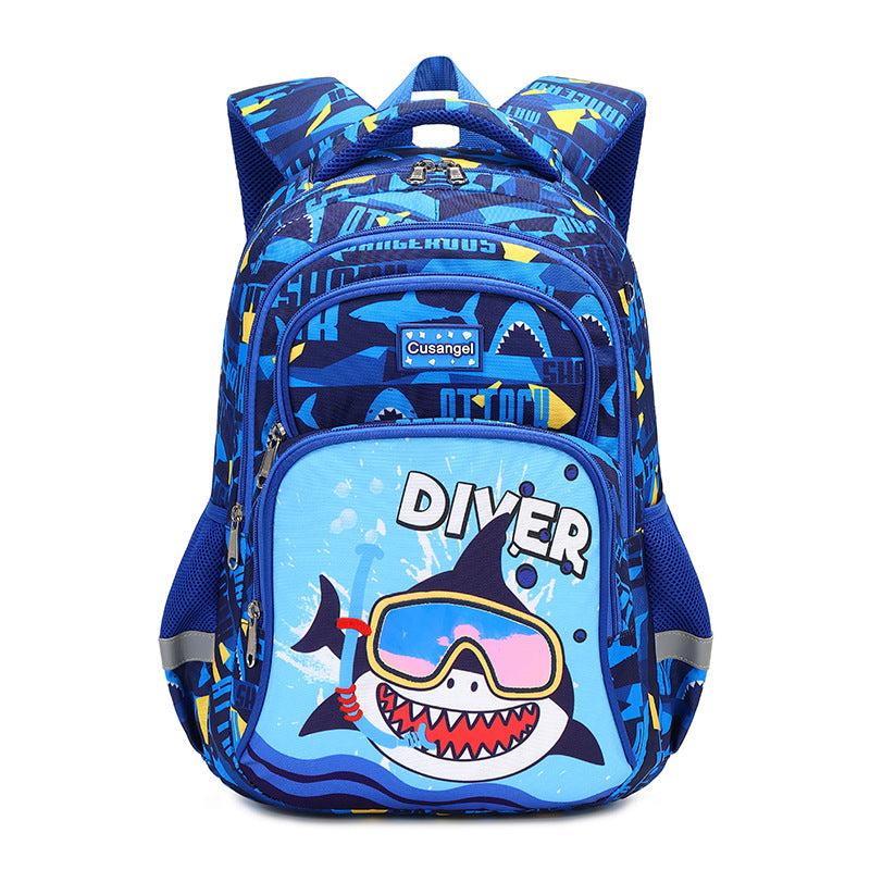 Boys Grade Stylish Lightweight Hu Ji Elementary School Students' Schoolbags