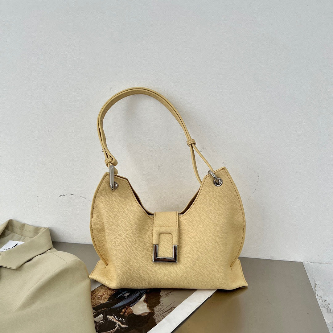 Women's Underarm Cowhide Fashion Trendy Advanced Texture Armpit Bags