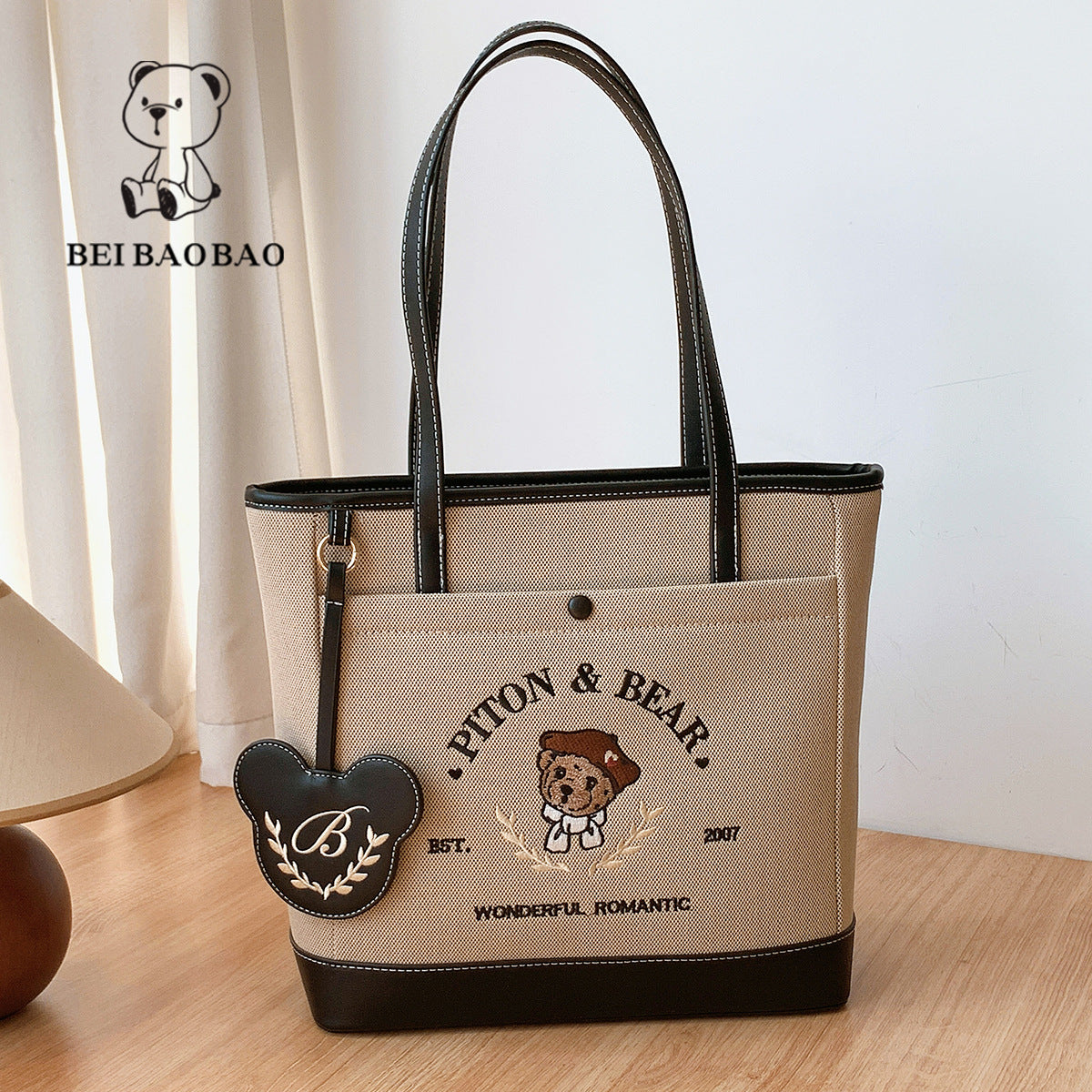 Source Retro Cute Bear Trendy Wild Tote Bags