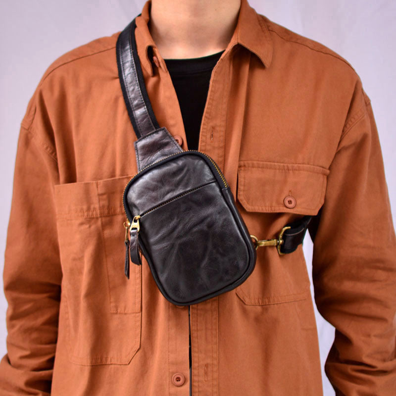 Men's Retro Mobile Commuter Leisure Mini Trendy Backpacks