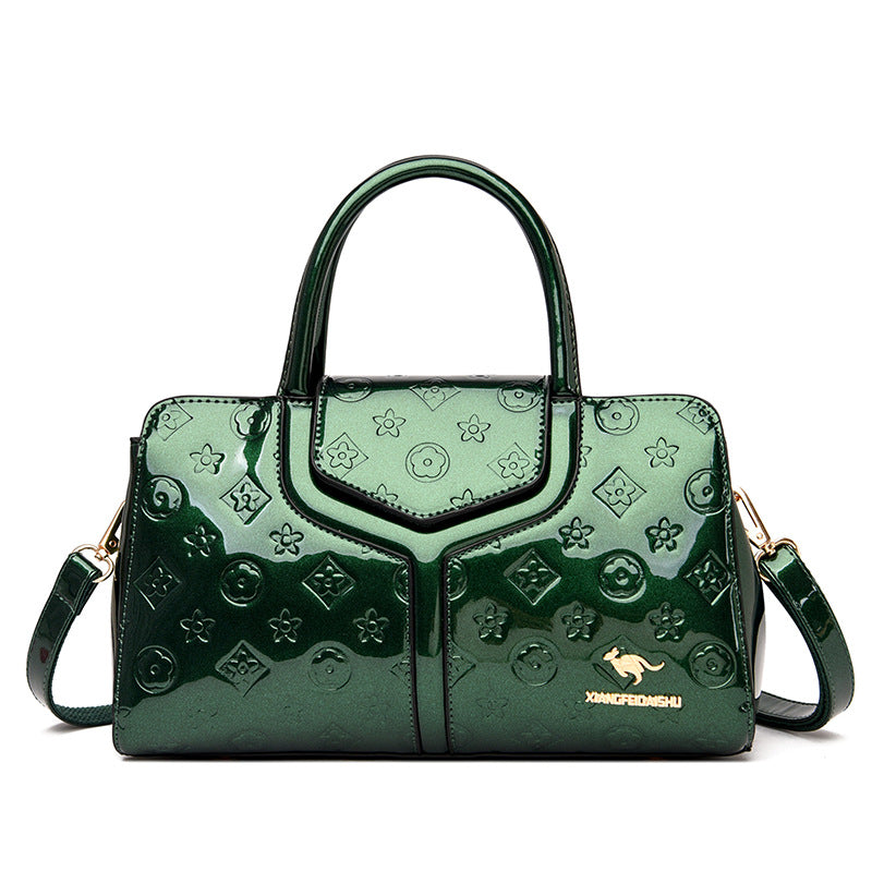 Women's Autumn Patent Leather Elegant Generous Fashionable Handbags