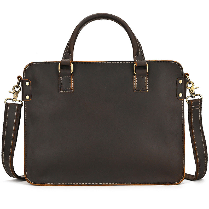 Crazy Horse Leather Inch Computer First Men's Briefcases