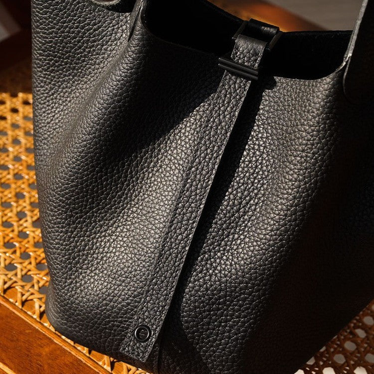 Layer Cowhide Soft Genuine Leather Vegetable Basket Crossbody Bags