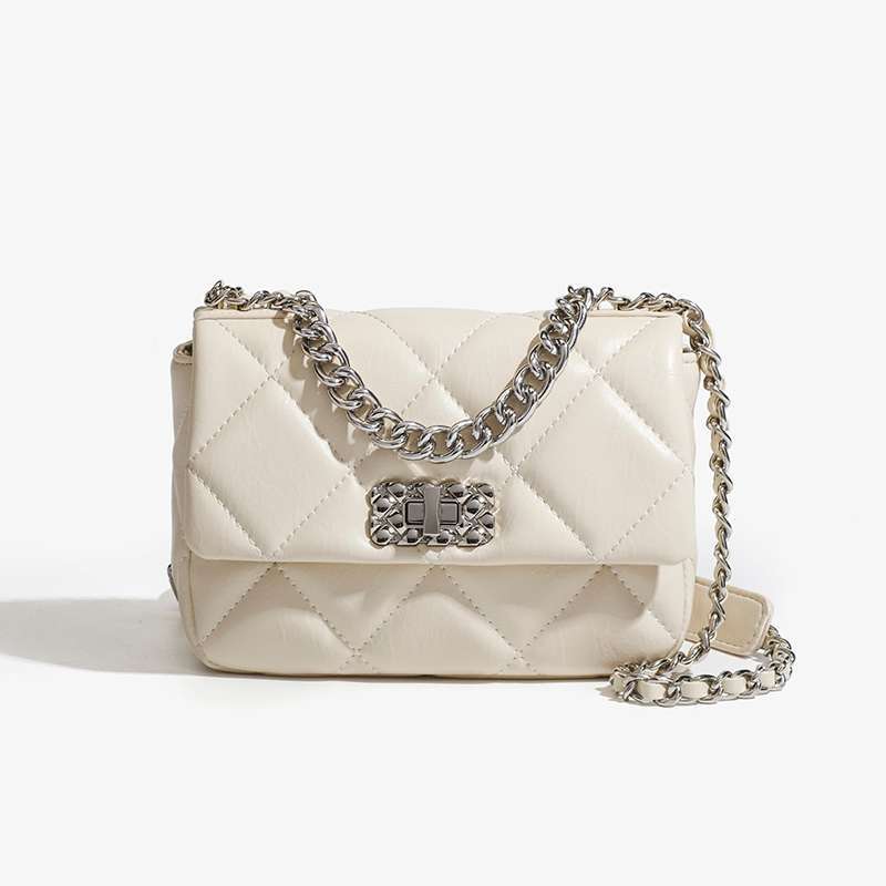 Women's Fashion Classic Style Rhombus Chain Twist Shoulder Bags