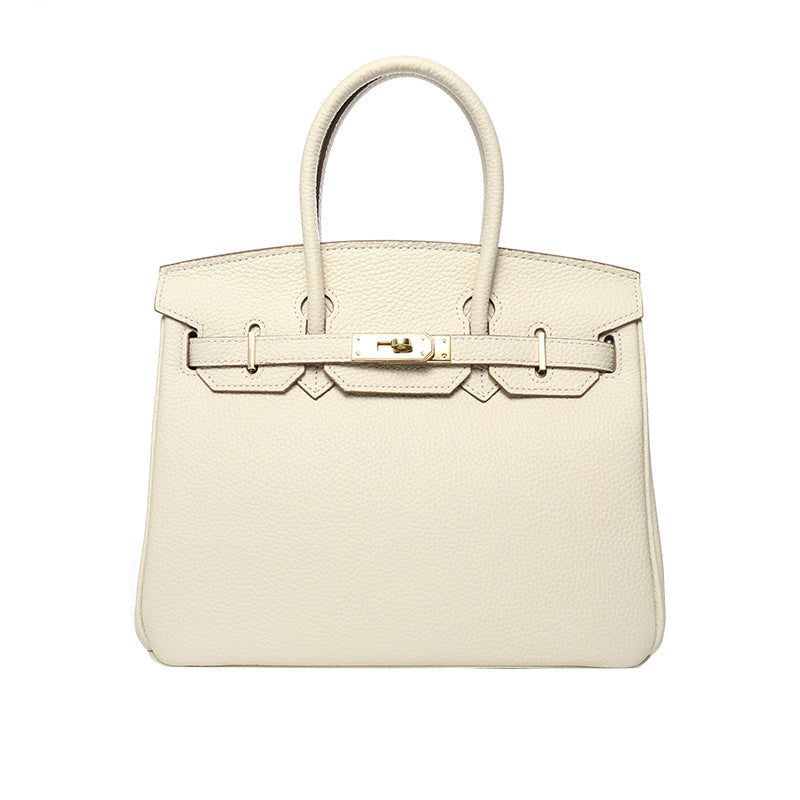 Fashion Classy Litchi Grain Latch Big Handbags