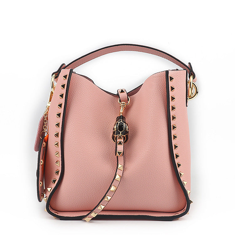 Women's Attractive Genuine Leather Litchi Pattern Shoulder Bags