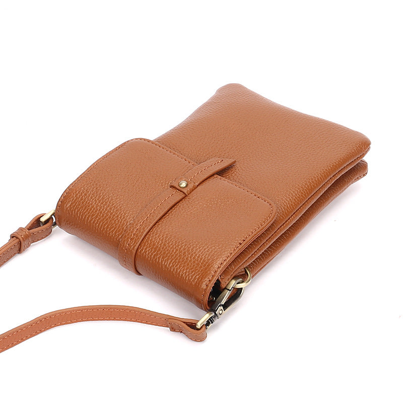 Women's First Layer Cowhide Simple Cell Lightweight Bags