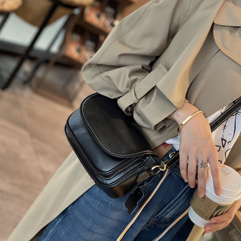 Women's Fashionable Genuine Leather Cowhide Retro Fashion Shoulder Bags