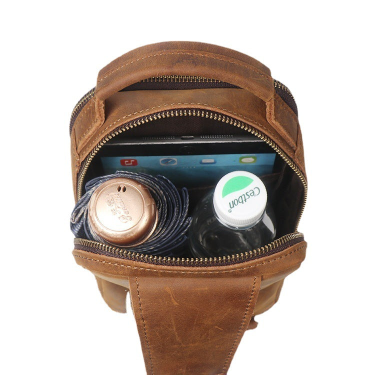 Women's & Men's & Retro Leather Top Layer Crazy Handbags