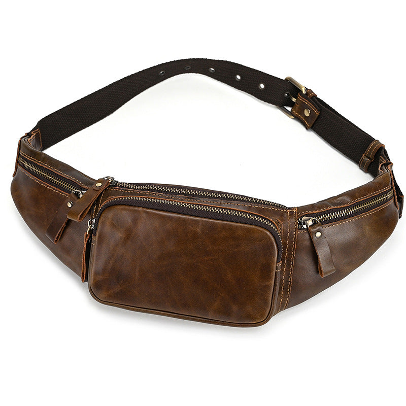 Women's & Men's & Leather Pocket Oily Mobile Hot Men's Chest Bags