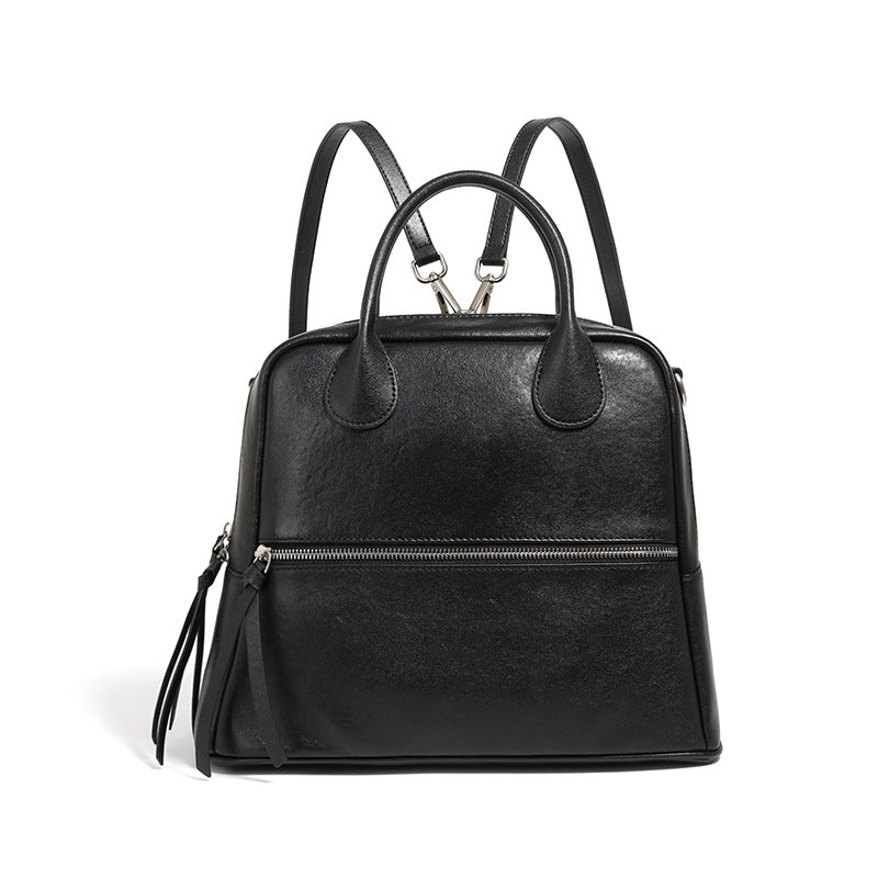 Women's Vegetable Tanning Leather Retro Multifunctional Light Backpacks