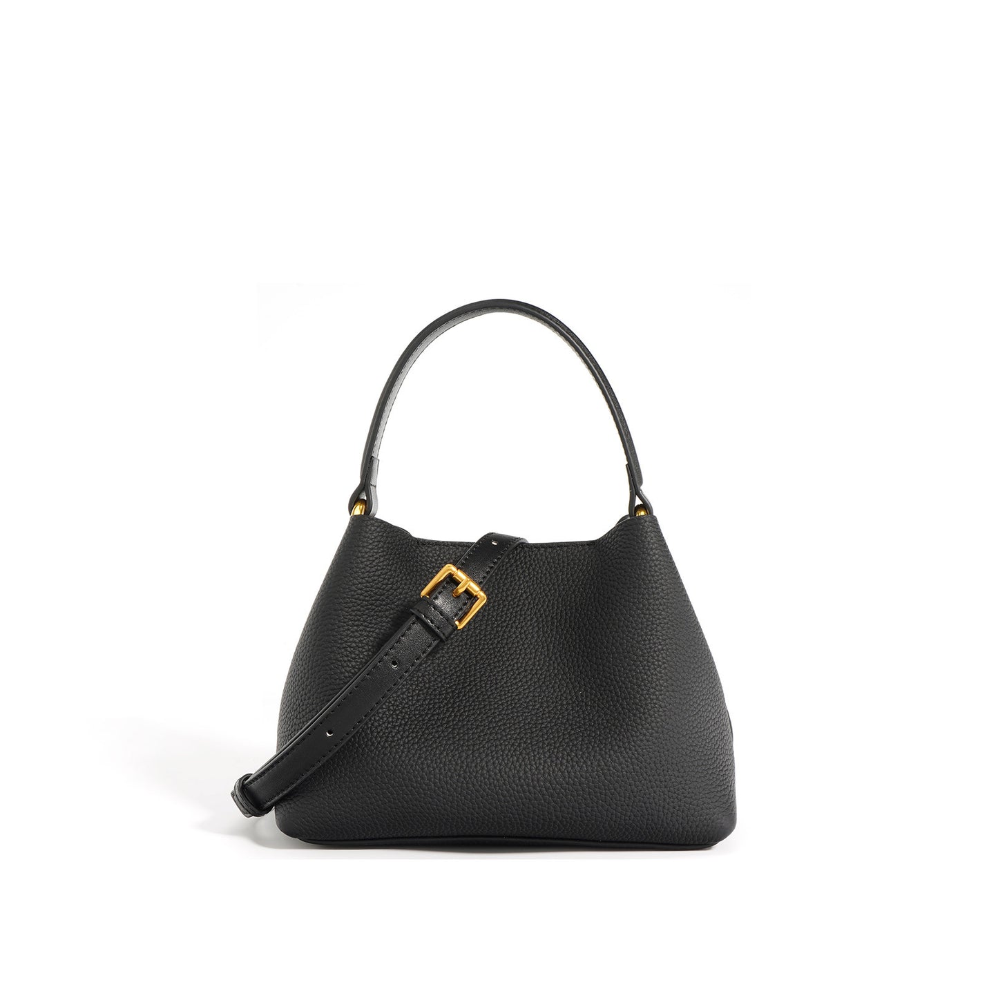 Women's First Layer Cowhide Mini Portable Vegetable Bucket Bags