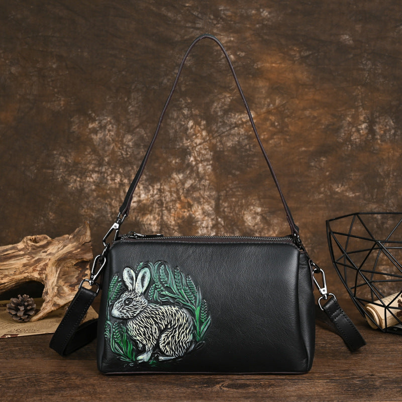 Women's Genuine Leather For Mom Hand Top Crossbody Bags