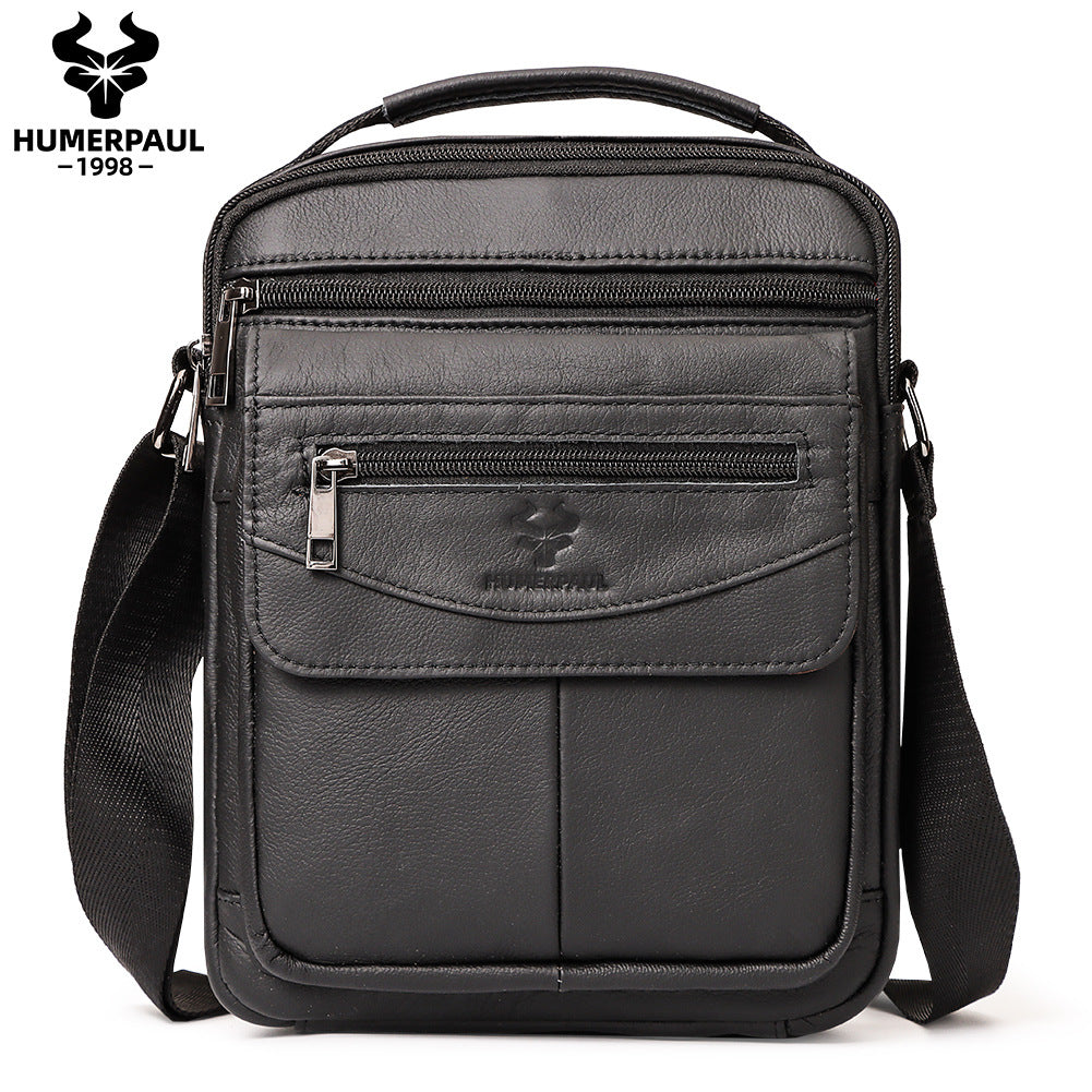 Men's Paul First Layer Cowhide Leather Vertical Men's Shoulder Bags