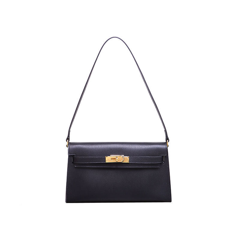 Women's Kelly Goat Pattern Genuine Leather Fashionable Crossbody Bags