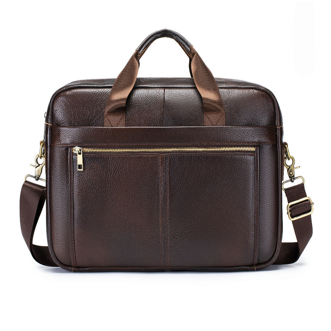 Men's Business Computer Top Layer Leather Men's Briefcases