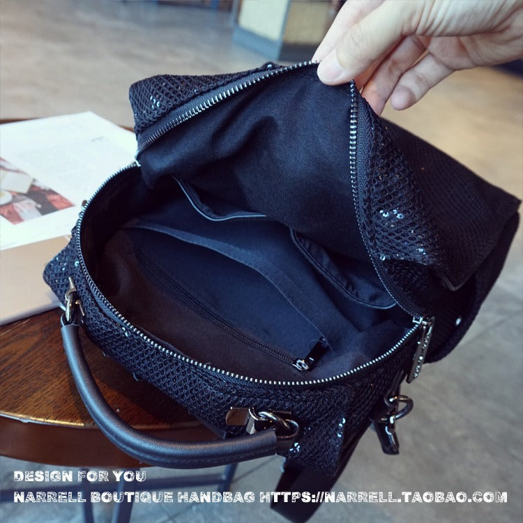 Women's Trendy Mesh Fabric Stylish Lightweight Backpacks