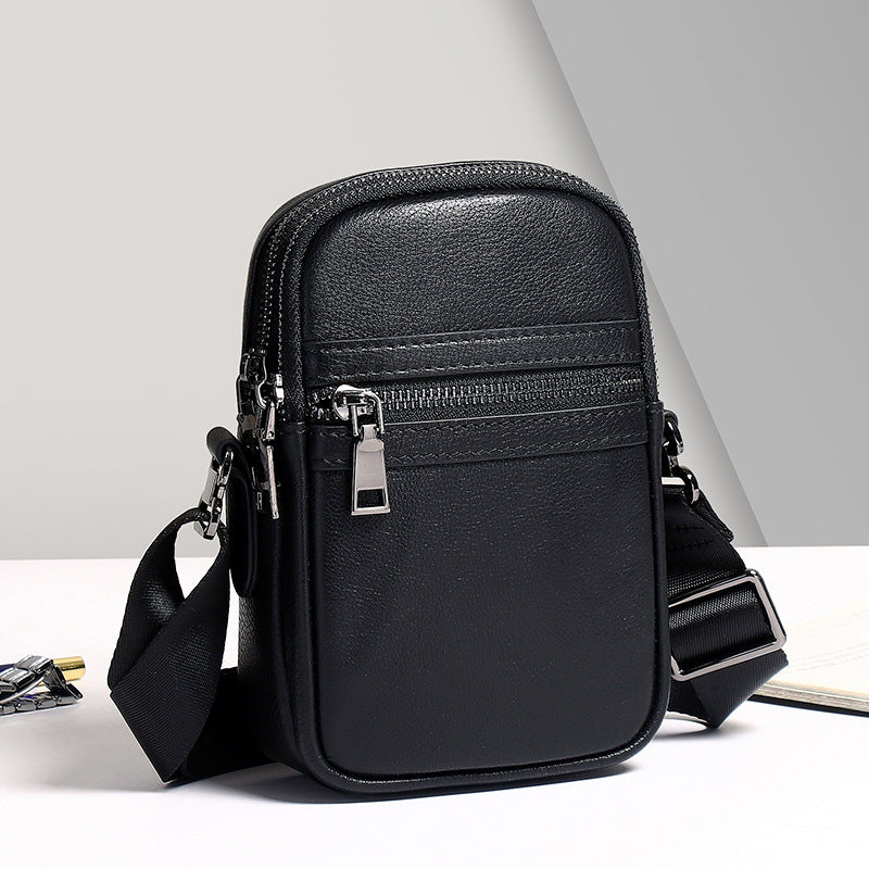 Men's Genuine Leather Fashion Waterproof Leisure Trendy Men's Chest Bags