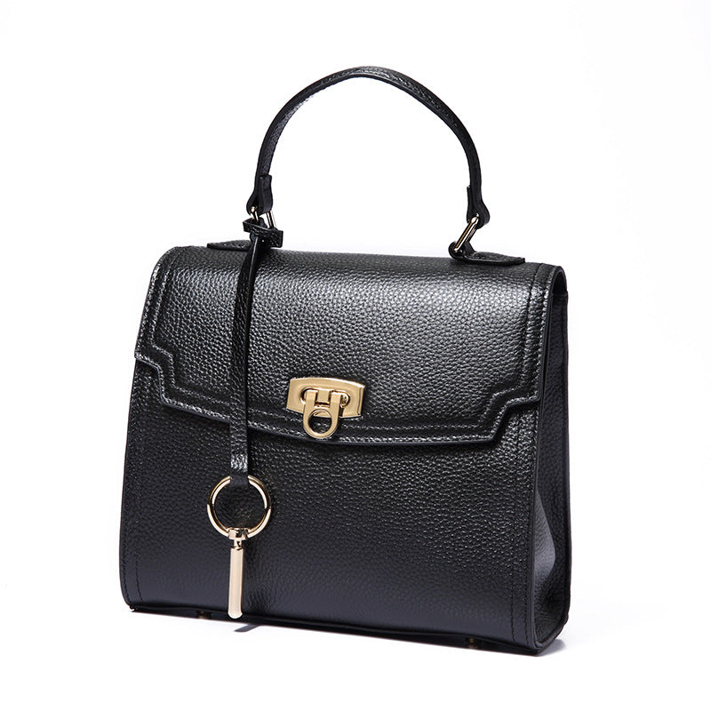Women's Light Luxury Genuine Leather Summer First Layer Small Square Bags