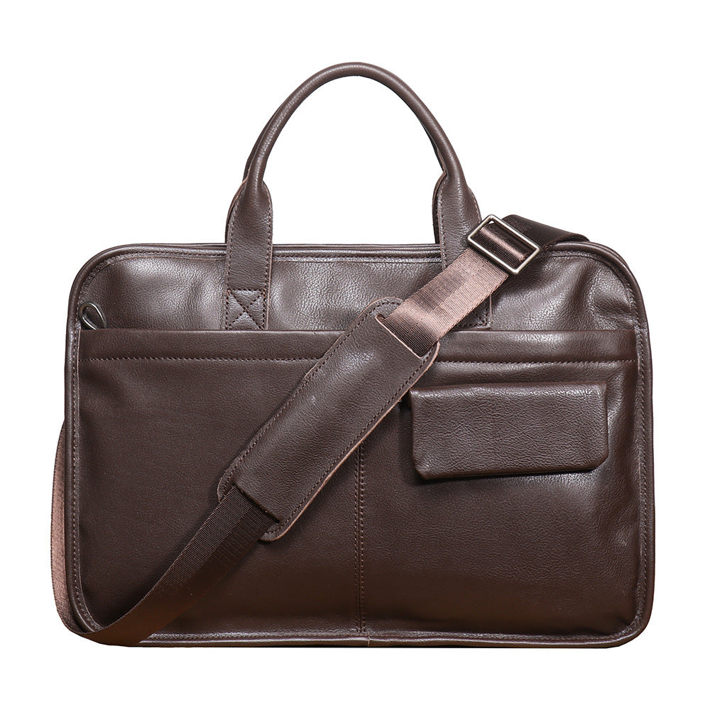 Men's Genuine Leather Portable First Layer Large Men's Briefcases