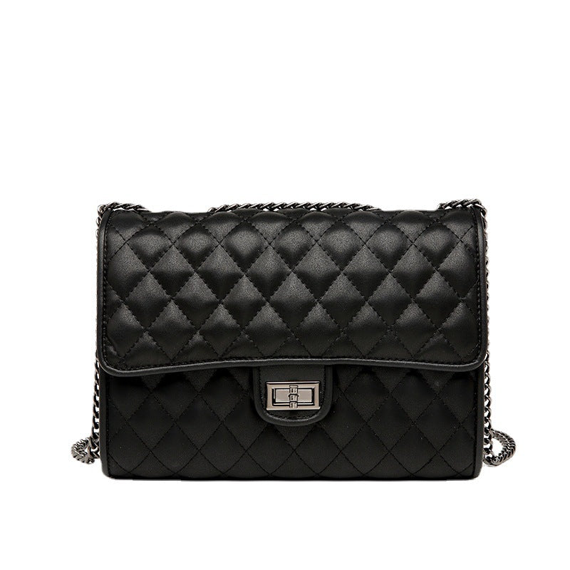 Women's High-grade Genuine Leather Classic Style Rhombus Crossbody Bags