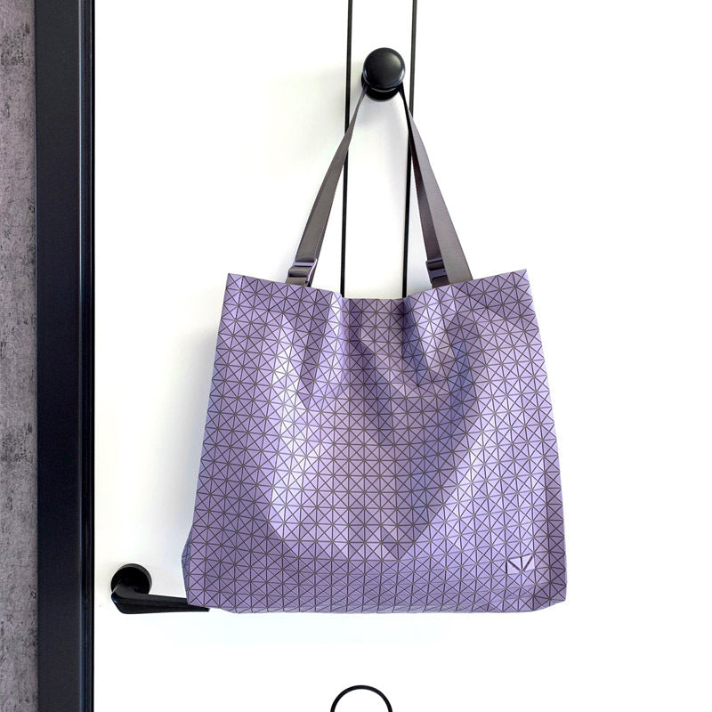 Women's Original Autumn Geometric Silicone Rhombus Large Capacity Tote Bags
