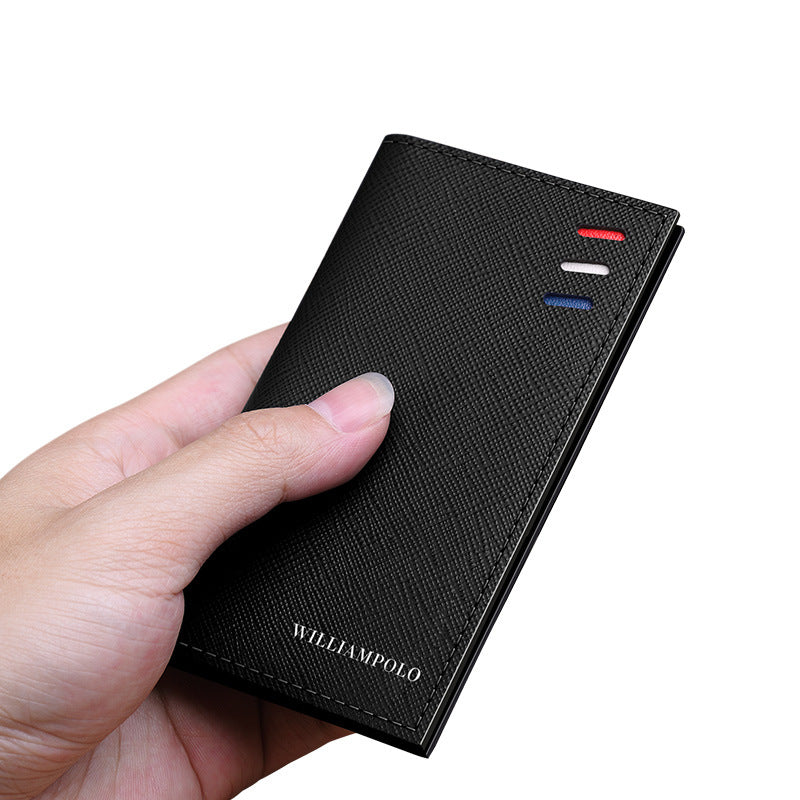 Men's Emperor Paul Genuine Leather Mini Thin Document Card Holder