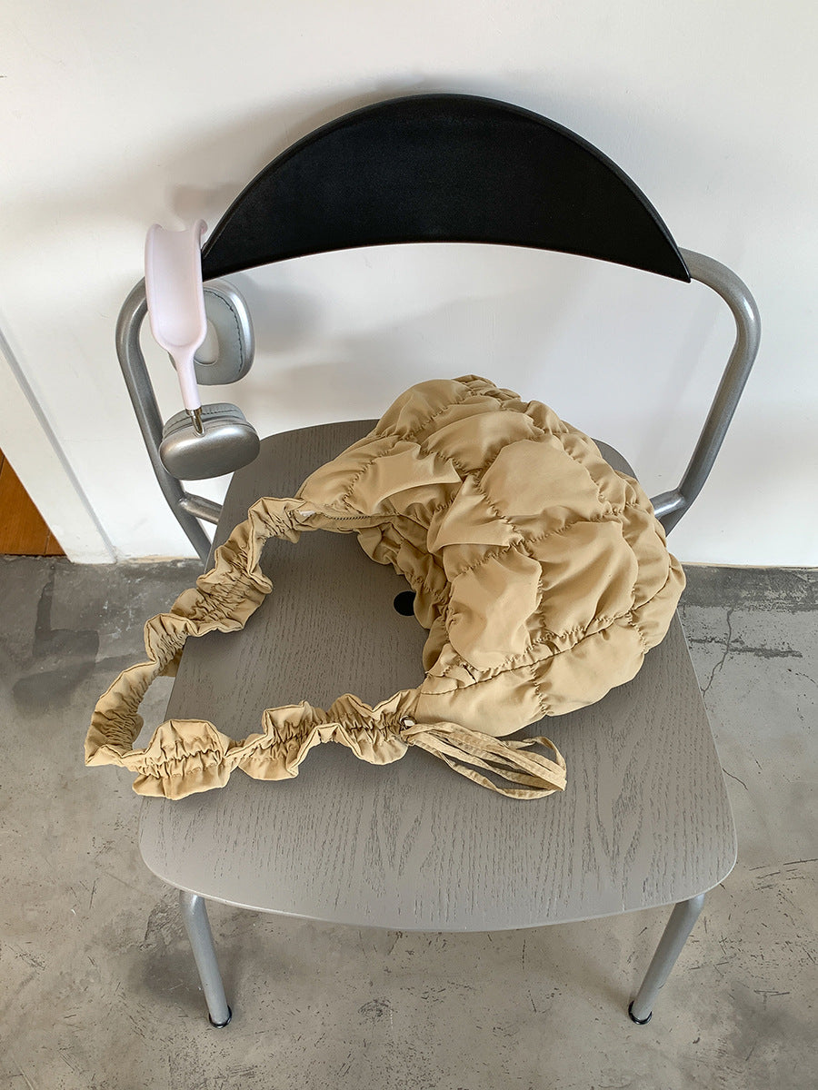 Pleated Puff Cloud Solid Color Fashion Large Shoulder Bags