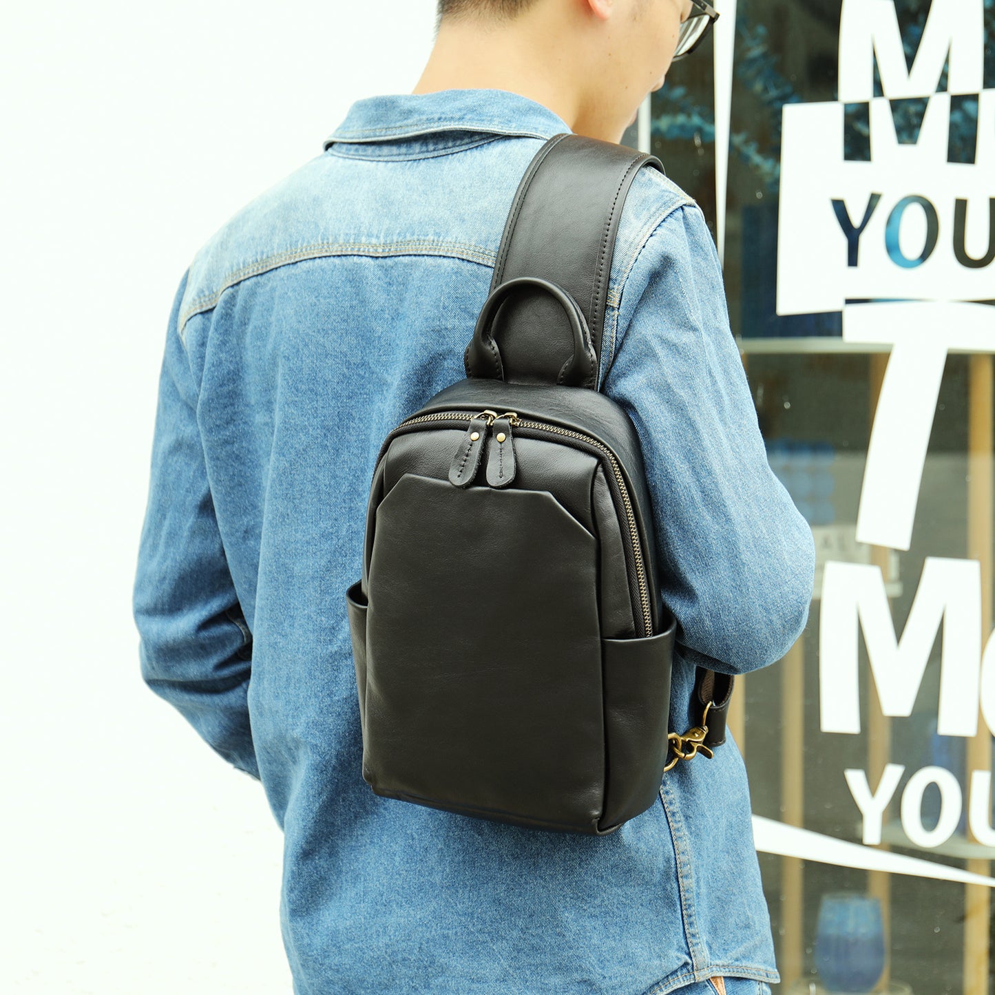 Men's Crazy Horse Leather Business Commute Men's Bags